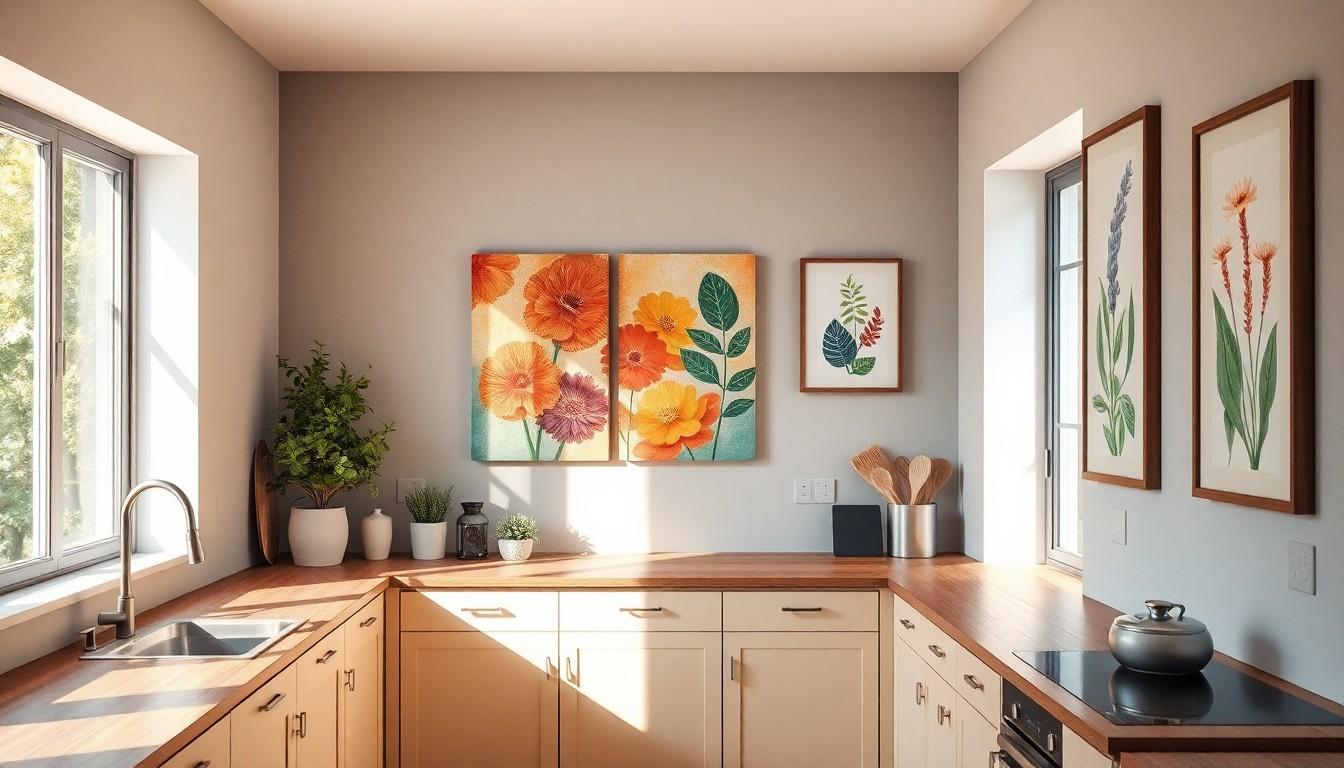 modern kitchen wall art