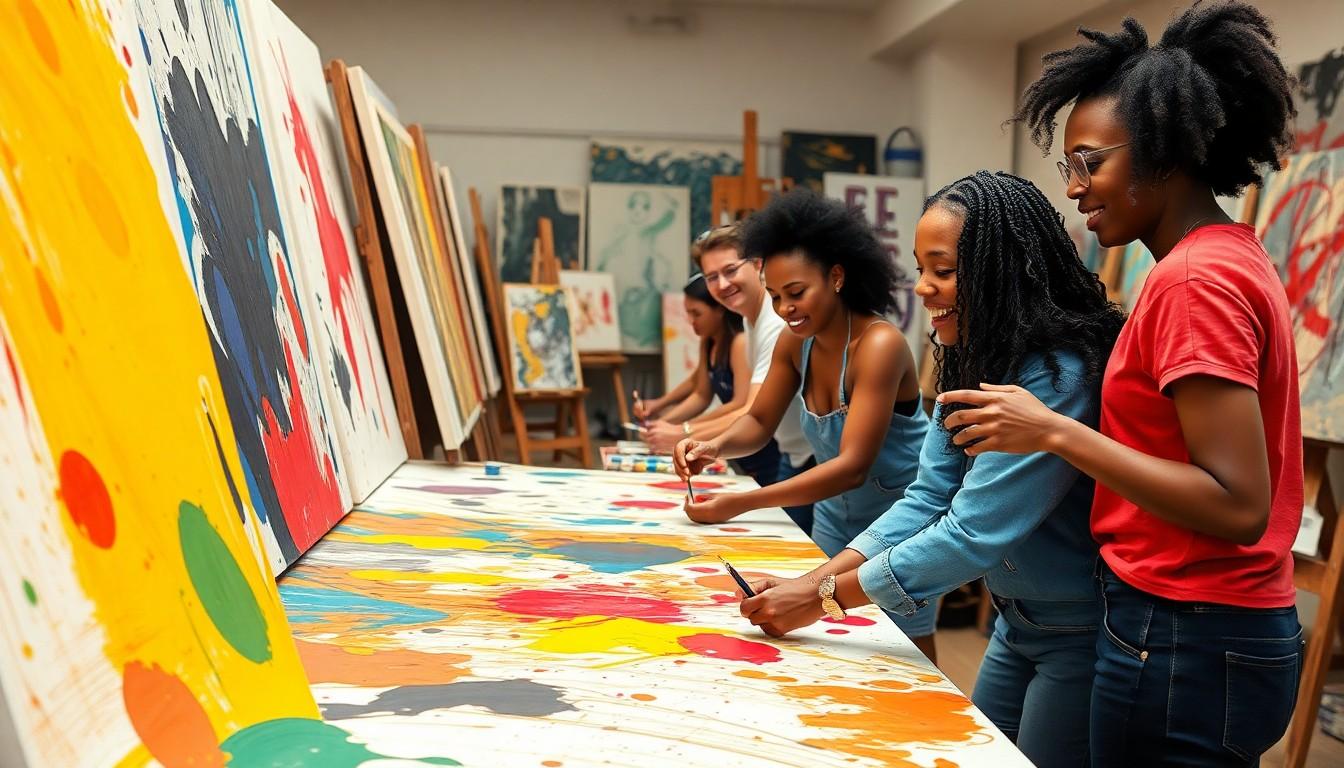 how was modern art in america different from europe?